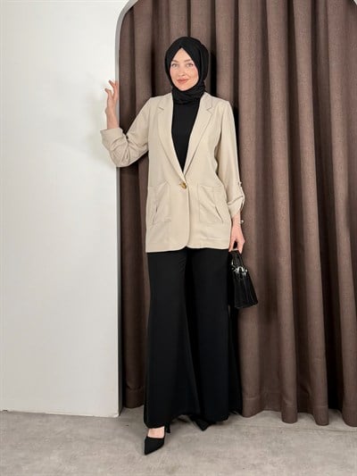 BLAZER CEKET BEJ