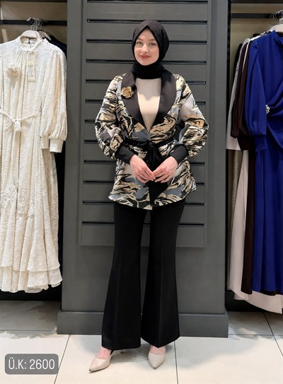 ORGANZE ÜÇLÜ TAKIM LACİVERT