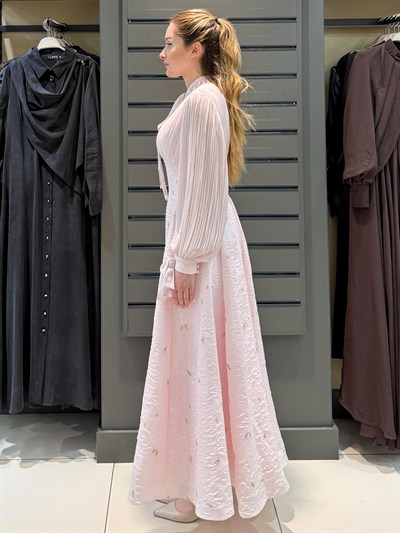 ÖZEL TASARIM ELBİSE PEMBE