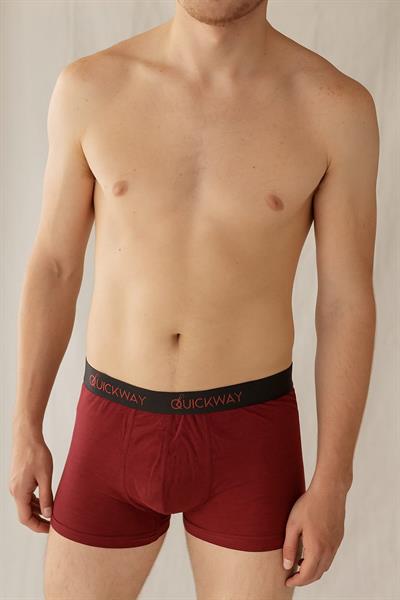 Bordo Modal Likralı Boxer