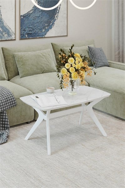 55x90 Marmo Orta Sehpa Oturma Odası Sehpa-Salon Sehpa Zen Model