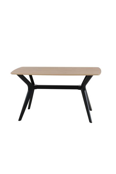 80X120 MDF Mutfak Masası (Sadece Masa) Salon Masası Balkon Masası Viktoria Serisi-Ceviz/Siyah