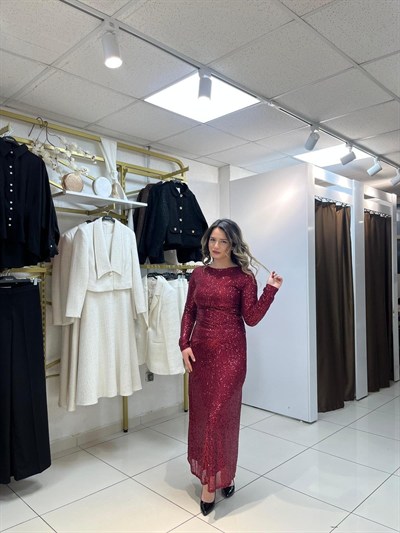 GLAMORA Bluz – Full Payet Asimetrik Bluz - Bordo