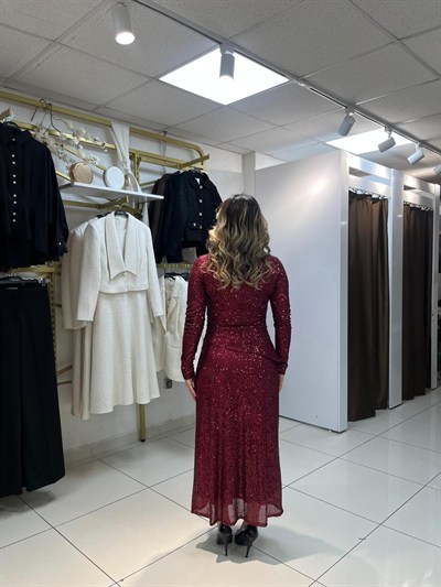 GLAMORA Bluz – Full Payet Asimetrik Bluz - Bordo