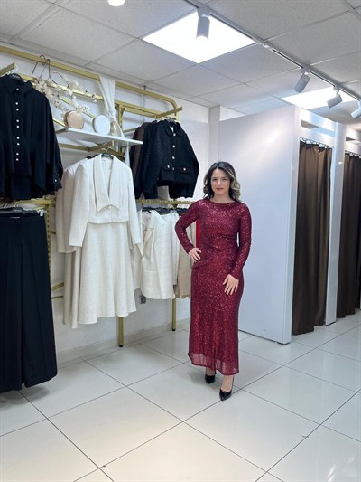 GLAMORA ETEK – Full Payet Uzun Etek - Bordo