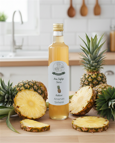 Organik Ana Ananas Sirkesi Doğal Fermantasyon 500 ml