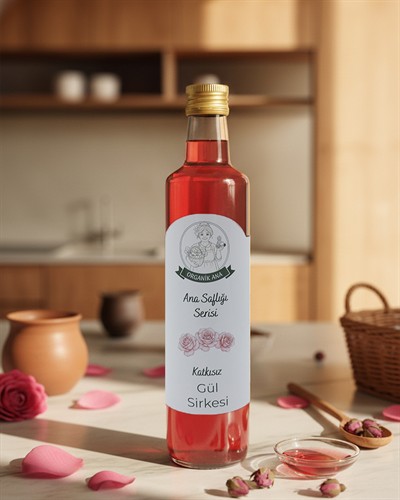 Organik Ana Gül Sirkesi Doğal Fermantasyon 500 ml
