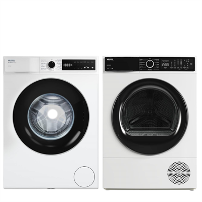 Vestel 9 kg Çamaşır + 9 kg Kurutma Makinesi  2'li Beyaz Eşya Seti