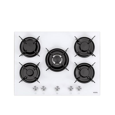 Vestel AO-71159 YB-W Wok Gözlü Beyaz Cam Ankastre Ocak
