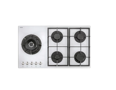 Vestel AO-91159 YB-DW Wok Gözlü Beyaz Cam Ankastre Ocak