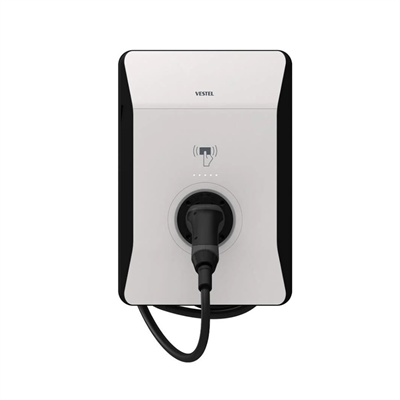 Vestel EVC04 AC22SW-T2P OPT1 TR 22 kW Kablolu Elektrikli Araç Şarj İstasyonu