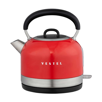 Vestel RETRO Kırmızı 2200 W 1.7 lt Çelik Kettle
