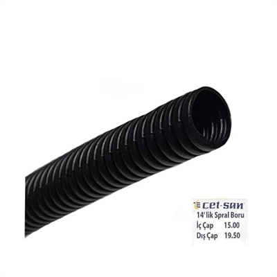 14 lük Plastik Spiral Boru