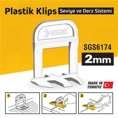 2 MM DERZ SEVİYE TESPİT KLİPSİ (PK/100 ADET)