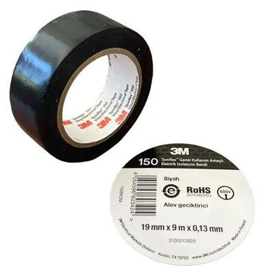 3M Temflex 1300E Pvc Elektrik Izole Bant 0,13 x 18 mm x 9,15 m