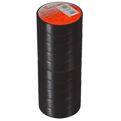3M Temflex 1300E Siyah 10lu Paket Pvc İzole Bant 0.13x19x0.13Mm