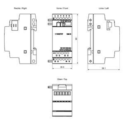 6ED1055-1CB00-0BA2 LOGO! DM8 24 Exp. mod., 4DI/4DO
