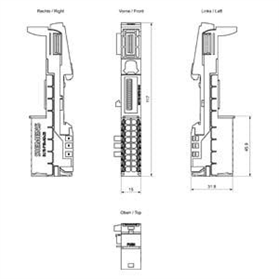 6ES7193-6BP00-0BA0 BaseUnit Type A0, BU15-P16+A0+2B