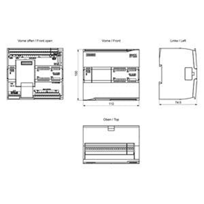 6ES7214-1HF40-0XB0 CPU 1214 FC, DC/DC/Relay, 14DI/10DO/2AI
