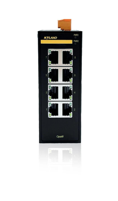 8 Port Giriş Seviyesi Yönetilemez DIN-Ray Switch Opal8-E-8T-LV-LV