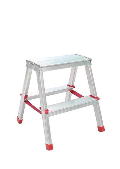 A Tipi 2 Basamaklı Çift Çıkışlı Alüminyum Merdiven 37 Cm