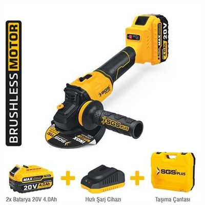 AKÜLÜ AVUÇ TAŞLAMA MAKİNASI SETİ 20V 2*4.0Ah (KÖMÜRSÜZ MOTOR)