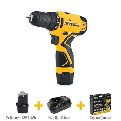 AKÜLÜ VİDALAMA SETİ 12 VOLT (1.5Ah)