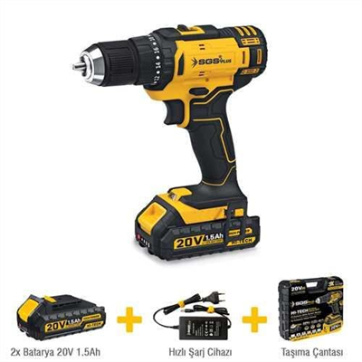 AKÜLÜ VİDALAMA SETİ 20 VOLT (1.5Ah)