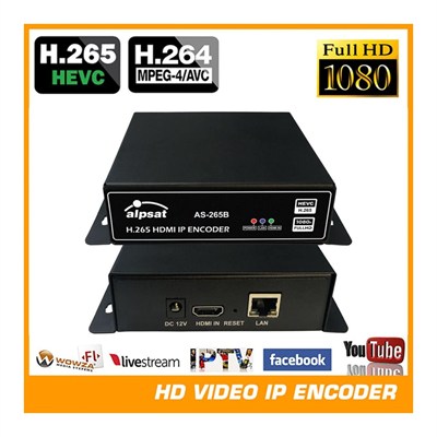 ALPSAT AS-265B HDMI IP Encoder - H.265 / H.264 HDMI to IP Video Encoder