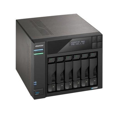 ASUSTOR AS6706T 6 Disk Yuvalı NAS | 8GB DDR4, 2.5GbE x2, M.2 NVMe, 6x22TB Destek