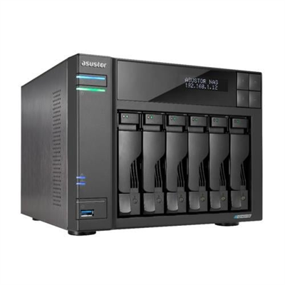 ASUSTOR AS6706T 6 Disk Yuvalı NAS | 8GB DDR4, 2.5GbE x2, M.2 NVMe, 6x22TB Destek