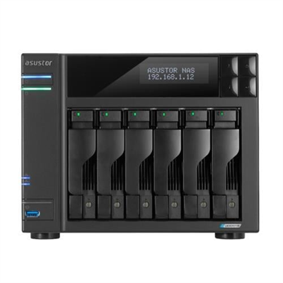 ASUSTOR AS6706T 6 Disk Yuvalı NAS | 8GB DDR4, 2.5GbE x2, M.2 NVMe, 6x22TB Destek