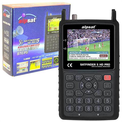 Alpsat Satfinder 5 Pro HD Görüntülü Uydu Bulucu -  AHD-TVI-CVI Kmaera Test Monitörü