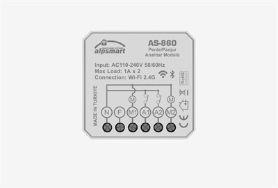 Alpsmart AS-860 Akıllı Wi-Fi Perde / Stor v Panjur Anahtar Modülü