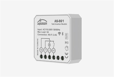 Alpsmart AS-861 Tekli Akıllı Wi-Fi Anahtar Modülü