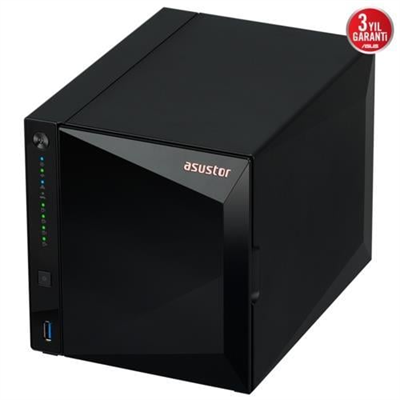 Asustor AS3304T V2 4Disk Yuvalı(4x22TB) Nas Cihazı  2GB DDR4, 2.5 GbE x 1, USB 3.2 x 3