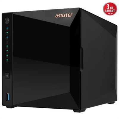 Asustor AS3304T V2 4Disk Yuvalı(4x22TB) Nas Cihazı  2GB DDR4, 2.5 GbE x 1, USB 3.2 x 3