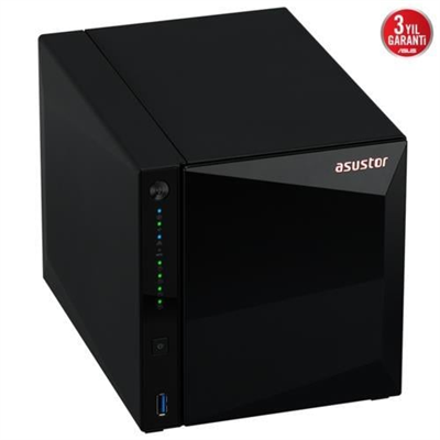 Asustor AS3304T V2 4Disk Yuvalı(4x22TB) Nas Cihazı  2GB DDR4, 2.5 GbE x 1, USB 3.2 x 3