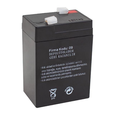 Atex 6 Volt 4 AH Işıldak Aküsü (70*48*101 Mm)