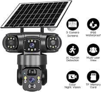 Avenir AV-S421 4mp 2 Kameralı Solar Ptz 4g Sim Kartlı Kamera