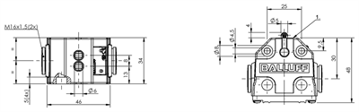 Balluff BNS01R3-BNS 819-B02-R08-40-10 Mekanik 4 konumlu Limit Switch
