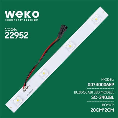 Buzdolabı İç Aydınlatma Ledi SC-340JBL 0074000689 4 Çipli Lensli