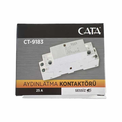 CATA CT 9183 25A Sesiz Modüler Aydınlatma Kontaktörü