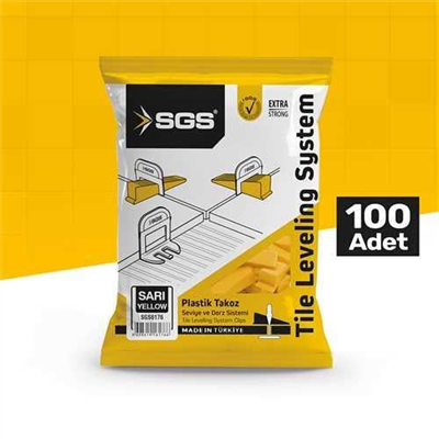 DERZ SEVİYE TESPİT KLİPS TAKOZU (PK/100 ADET) SARI