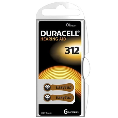 Duracell 312 No Kulaklık Pili (6lı Paket)