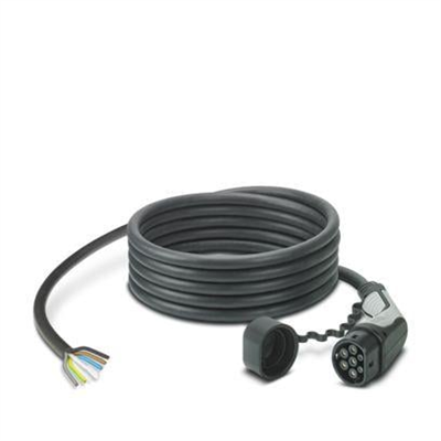 Elektrikli Araç Şarj Kablosu 5 Metre Phoenix Contact EV-T2G3C-3AC32A-5,0M6,0ESBK01