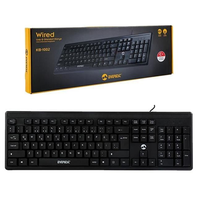 Everest KB-1002 Siyah USB F Standart Klavye