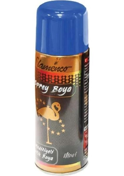 FLAMENCO 400 Ml Modifiyeli Parlak Sprey Akrilik Boya Hızlı Kuruma Özelliği  MAVİ