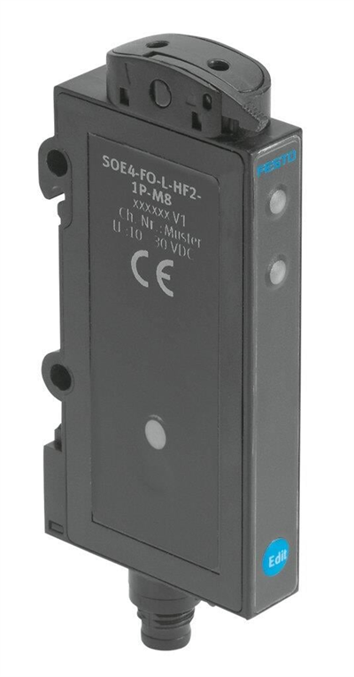 Festo 552796 SOE4-FO-L-HF2-1P-M8 | Fiber-Optik Sensör Ünitesi | PNP Çıkış | M8 Soket | IP64