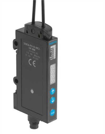 Festo 552799 SOE4-FO-D-HF2-1P-M8 | Fiber-Optik Sensör Ünitesi | PNP Çıkışlı | M8 Soket | IP64